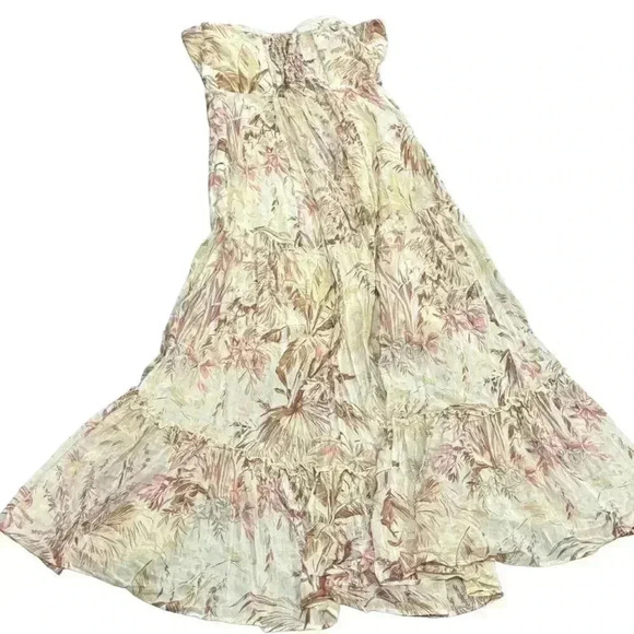 Bohemian Strapless Maxi Dress By Anthropologie - UK 12 US 8 EU 40 Floral Flowy - Picture 7 of 8